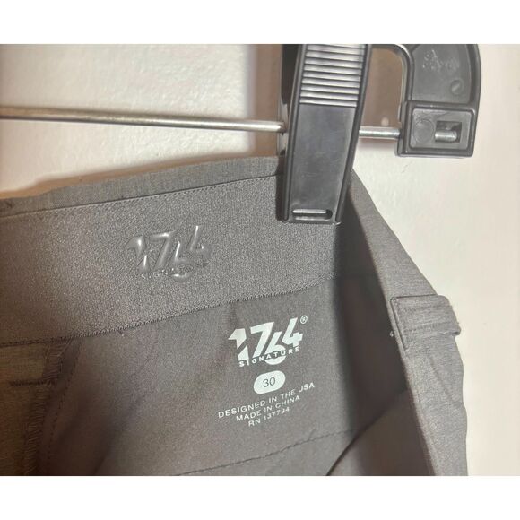 1774 Signature Xander Charcoal Shorts Men’s Size 30 Dress Casual Flat Front NWT - Picture 2 of 5